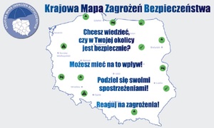 Funkcjonująca od kilku lat Krajowa Mapa Zagrożeń Bezpieczeństwa to interaktywne narzędzie komunikacji pomiędzy społeczeństwem, a Policją. Stworzona aplikacja jest łatwa w obsłudze i skuteczna w przekazywaniu informacji o miejscach, gdzie łamane jest prawo. To dzięki tej aplikacji, każdy mieszkaniec może mieć wpływ na to co dzieje się w jego rejonie zamieszkania i zgłaszać instytucjom odpowiedzialnym za bezpieczeństwo wszelkie przypadki stwarzania różnych zagrożeń.